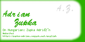 adrian zupka business card
